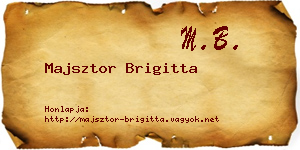 Majsztor Brigitta névjegykártya